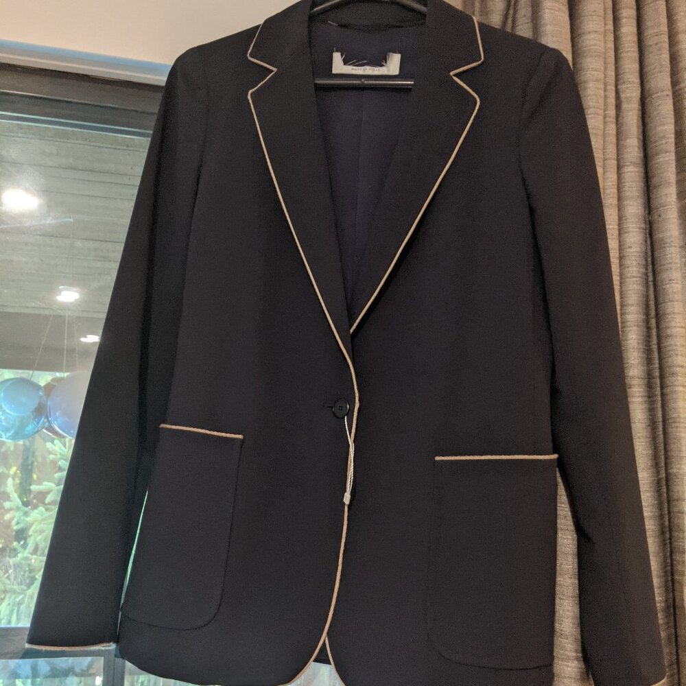 NWT Max Mara navy wool blazer size IT42 or US6